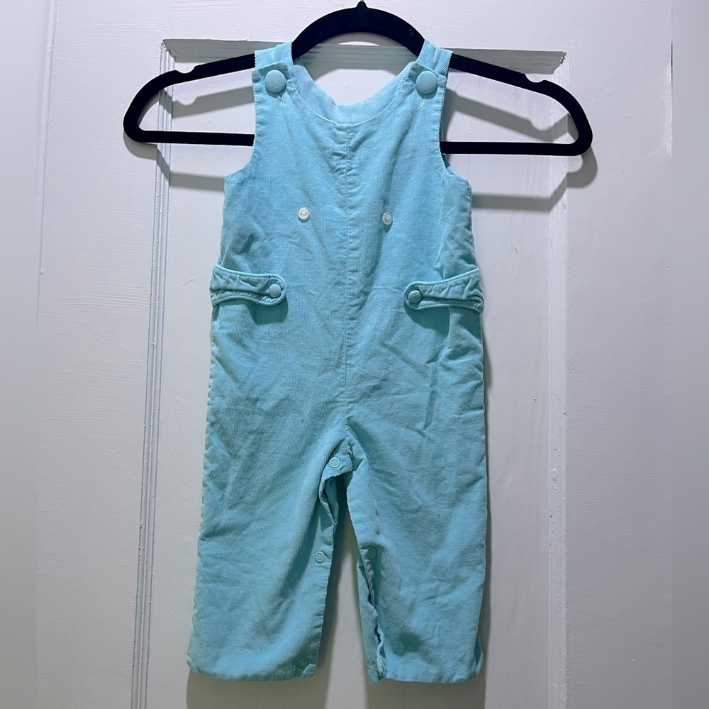 Blue corduroy overalls